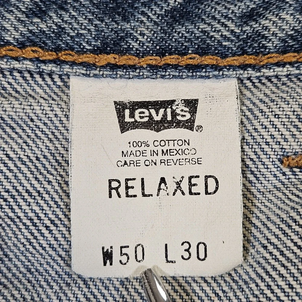 Levi's 540 Jean‎ Mens 50 x 30 Relaxed Fit Denim Brown Tab Mexico Vintage